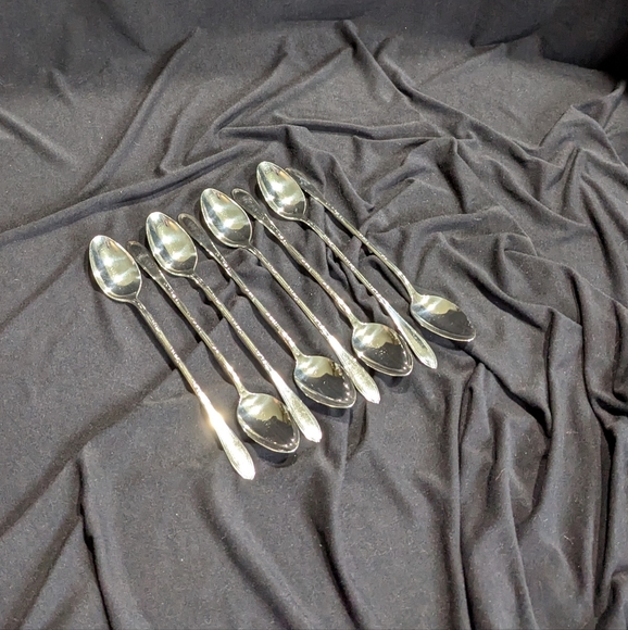 8 New England Silverplate Iced tea spoons - Picture 2 of 11